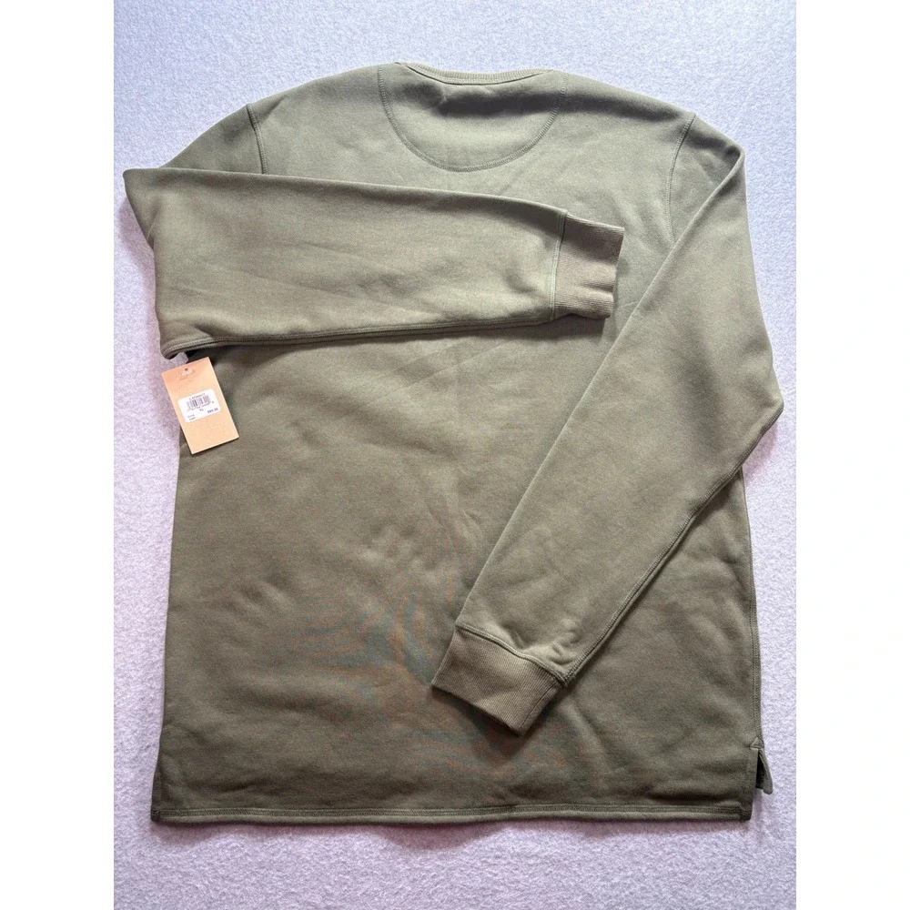 Levi Strauss Mens XXL‎ Olive Green Gold Metallic Graphic Fleece Sweatshirt NWT